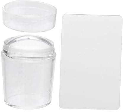 VALICLUD Stampino per Unghie in Silicone Bianco Trasparente per Nail Art Fai da Te Effetto Stampa Migliorato e Trasferimento Preciso del Design