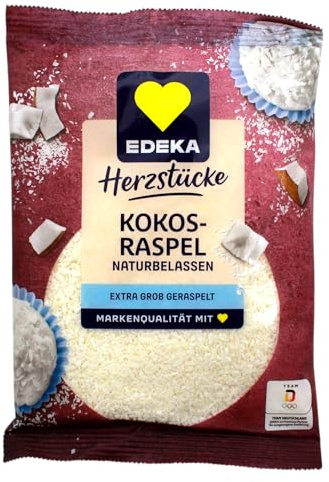 Edeka Herzstücke Kokosraspeln naturbelassen, 24er Pack (24 x 200g)