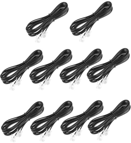 NOLITOY 10 pezzi Cavo Telefonico Fili Metri Connessione Telefonica Fissa Alta Fedeltà Plug Play per Casa e Ufficio