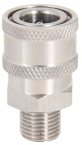 Baoblaze Raccordo a innesto rapido per Adattatore per idropulitrice, Attacco rapido per idropulitrice, Silver S