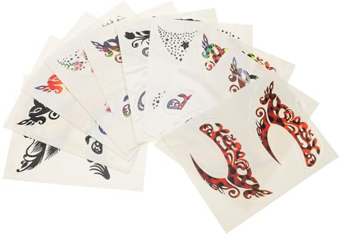 WRITWAA 10 Pares de Cinta Adhesiva para Maquillaje de Ojos, Fácil de Usar, Autoadhesiva, de Papel, Adecuado para Festivales y Maquillaje Diario Varios estilos