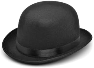 Bristol Novelty Chapeau Melon en Feutre Noir, BH028, Taille Unique Halloween