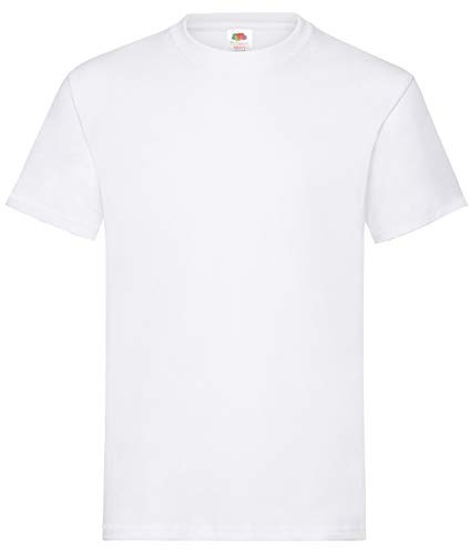 Fruit of the Loom Men's Heavy T Shirt, White, XXL UK