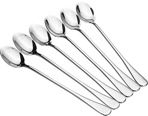 20 Piece Long Handle Iced Tea Spoon, Stainless Steel Coffee Mixing Spoons - Long Cream Dessert Spoons