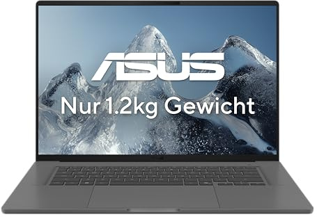 ASUS Zenbook A14 UX3407QA Copilot+ PC | Display OLED 14 WUXGA 16:10 | Snapdragon X X1-26-100 | 32 GB RAM | SSD 1TB | Adreno GPU | Win11 Home | QWERTZ | Iceland Gray