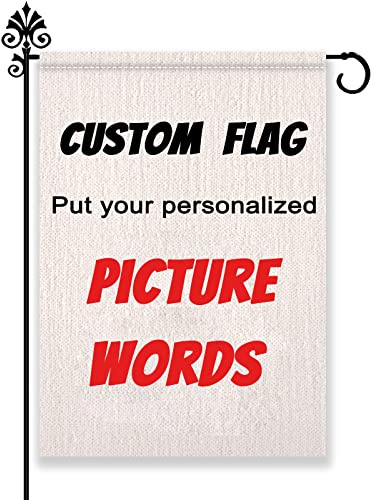 Personalisiert Garten Flagge Doppelseitig individuelle Garten Flaggen entwerfen Sie Ihr eigenes Bild/Text Hofflagge für Außenbereich, Rasen, Terrasse, Heimdekoration