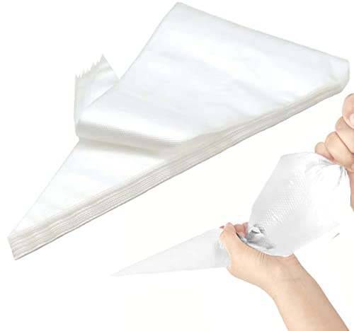 AMBESTAR Large Pastry Bags Disposable, 100 Pcs 24 Inch Thickened Strong Decorating Bags for Frosting, Royal Icing, Professional Cake Supplies for Baking and Decorating