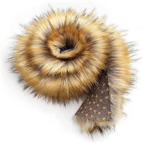 Surakey Kunstpelz Band, 7cm x 100cm Flauschig Fuchs Kunstfell Bordüre Dekoband Plüsch Trim Urlaub Girlande Kunstfell Borte zum Selbernähen für Kostüme Basteln Mäntel
