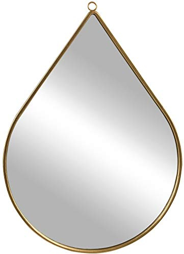 Home4You Rahmenspiegel Wandspiegel Flurspiegel | 28,5 cm x 39,3 cm | Metall | Goldfarben