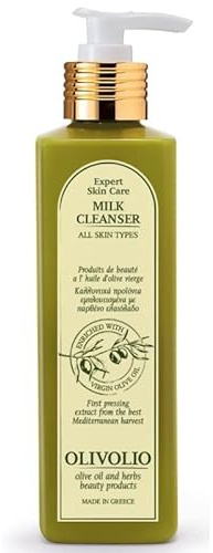 Olivolio Rengöringsmjölk/ansiktsrengöring med 100 % ekologisk olivolja – för alla hudtyper – 250 ml