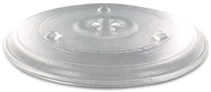 DEKAROX Piatto girevole per forno a microonde, piatto in vetro, diametro 270 mm, rotondo, con 3 piedi, universale, per forno a microonde