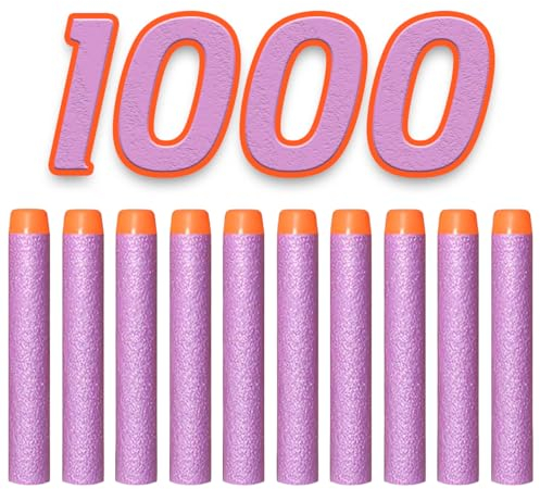 König Design Nerf Pfeile - 1000 Stück Nerf Darts Nerf Munition Pfeile Dart Bullets Refill Darts Foam Pfeile für N-Strike Elite Blasters Series Hasbro Fortnite