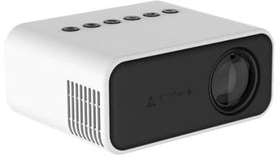 Home Mini Projector, Small Portable LED Mobile Projector, Wireless+wired, 24 ANSI Lumens, Multiple Interfaces, Supports Android and IOS Devices, and Belongs To Your Own Private Cinema (White)