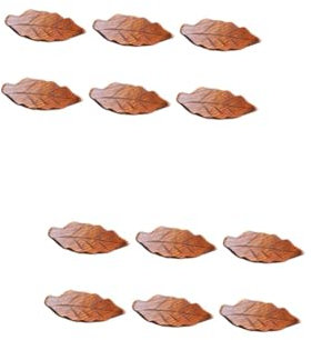 PRETYZOOM 12stücke Holz Essstäbchenhalter Im Blattform Design Praktische Ablage Für Löffel Gabeln Und Essstäbchen Für Zuhause Restaurants Und Feiern Braun