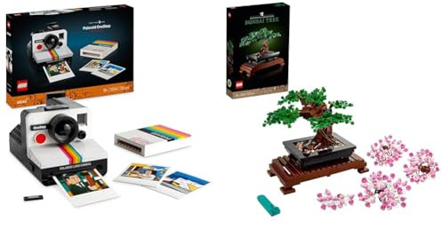 LEGO Ideas Appareil Photo Polaroid OneStep SX-70, Maquette à Construire pour Adultes & 10281 Icons Bonsaï: Projet de Bricolage Créatif pour Adultes, Collection Botanique, Idée Cadeau