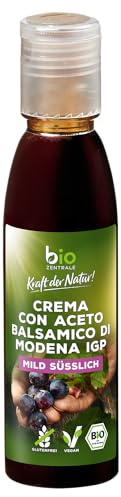 biozentrale Crema con Aceto Balsamico | 12x150ml | BALSAMICO DI MODENA IGP | mildlich süß | traditionelles Rezept | Perfekt für Antipasti und Salate