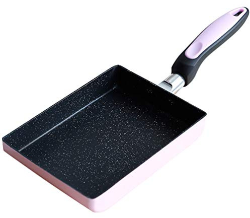 MYVVKIA Bakeware Padella Frittata Giapponese Padella per Uova Arrotolate Padella Quadrata Rivestimento in Ceramica Antiaderente Mini fornello Piastra Quadrata Casuale Wok