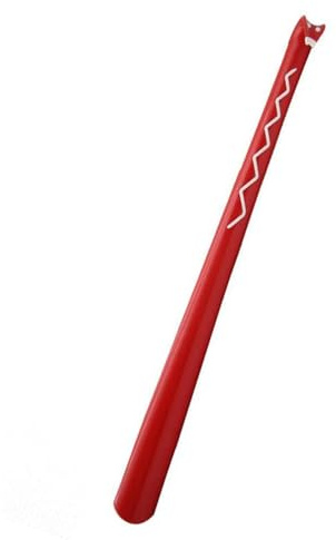 SYLLABARY Calzador de plástico unisex de 60 cm, con mango largo, para poner y quitar botas con agarre cómodo, Red, Talla única