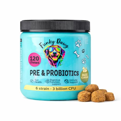 Dog Probiotics Chews for Gut Health – 3 Billion CFU, 6 Strains – Helps with Diarrhea, Itching, Gas & Scooting – Digestive, Immune & Skin Support – Soft Chews for Dogs – 120 Chews
