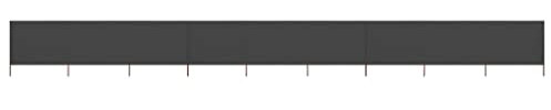 NQJIBUE 9 Paneele 1200x160 cm Stoff Paravent Anthrazit Rasen Garten Paravent für den Außenbereich Schirme und Sonnenschirme