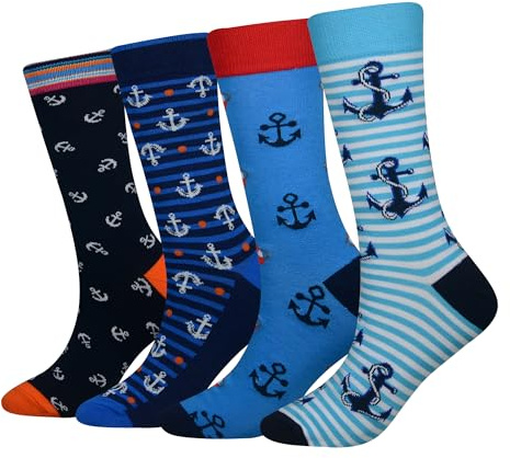 Herren Socken mit Aufschrift Odd Fun Crazy Novelty Dress Crew, Größe 42–46