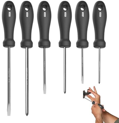 Skruvmejsel set, 6 x precision elektronik skruvmejslar, 0,99 x 60 cm professionell, handverktygssats för reparation av glasögon, smycken, datorbyggnad, möbelmontering, hem