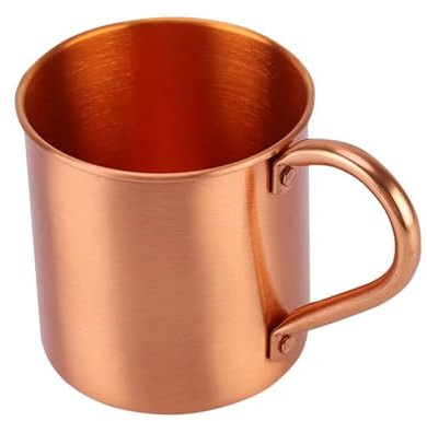 Generisch Kupferbecher,Bierkrug,450ml Becher aus reinem Kupfer, ohne Innenfutter, für Cocktail, Kaffee, Bier, Milch, Wasser (Roségold)