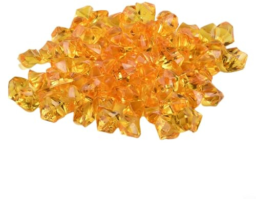 200 Stück Acryl-Kunststoff-Edelsteine für Vasen, Aquarium-Dekoration und Schmuck-Display (orange)