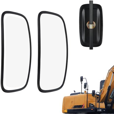 Inscrip Traktor Spiegel, 2 Stück Universal 33x18 cm Transporter Seitenspiegel mit Gehäuse Halterung, Außenspiegel für Busbau Traktor Bagger LKW Gabelstapler, Spiegel für Landmaschinen, Links & Rechts