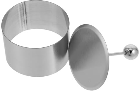 MOTHNUR Molde Redondo de Acero Inoxidable para Postres con Prensador Moldeador para Platos Fríos Utensilio de Cocina Resistente y Fácil de Limpiar para Tartas y Repostería