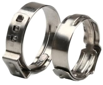 10PCS Clamp Clips Stainless Steel 304 Single Ear Hose Clamps for Tubes Pipe Metal Clamp Assortment Kit Single Ear Clips 5.3-31mm(Dia.188-200mm)