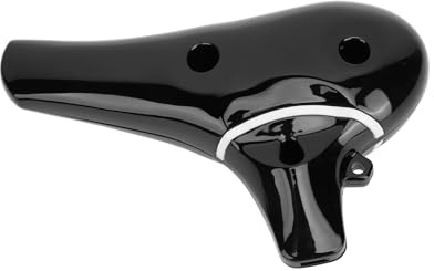 Alomejor Ocarina a 12 Fori, Ocarina Tenore in Do, con Custodia in Velluto e Tabella di Diteggiatura, per L'esecuzione Musicale e L'insegnamento (BLACK)