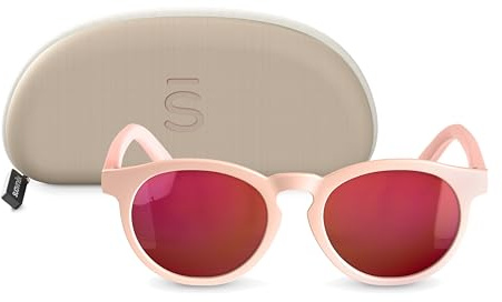 SUAVINEX, Gafas de Sol para Bebés de 0 a 12 Meses, Polarizadas, con Filtro UV400, Cat. 3, 100% Protección Rayos UVA y UVB, Funda Incluida, Muy Flexibles y Ligeras, Redondas, Modelo 2026, Color Rosa