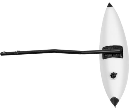 Wiyuer Supporto per kayak in PVC, stabilizzatore, aste in alluminio, diametro 3,25 cm, lunghezza 98,5 cm, stabilizzatore per canoa, dimensioni 89 x 27 cm, bianco e nero, materiale di fissaggio incluso