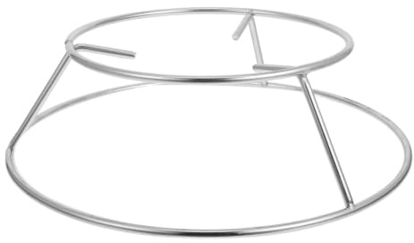 Cabilock Support Rond en Acier Inoxydable pour Casseroles de Camping 1pc | Argenté, Portable et Stable, pour Feu de Camp Extérieur et Braseros de Jardin