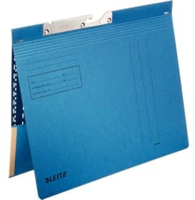 Leitz Pendelhefter Combi mit Tasche, kfm. Heftung, Manilakarton, blau