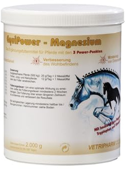 EquiPower Magnesium | 750 g | Ergänzungsfuttermittel für Pferde | Mit Tryptophan & Vitamin B12