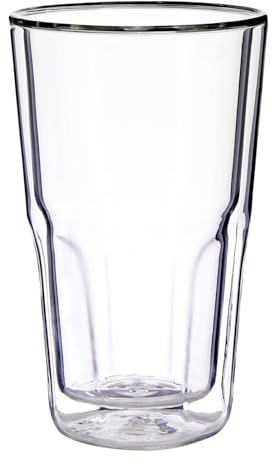 BUTLERS Thermoglas 350 ml Borosilikatglas - HOT & COLD - Spülmaschinenfest | Farbe Durchsichtig - Kaffeeglas für Latte Macchiato & Cappuccino - Teeglas für Kräutertee & Kakao - Doppelwandig