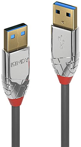 LINDY 36627 2m USB 3.0 Typ A Kabel, Cromo Line, anthrazit