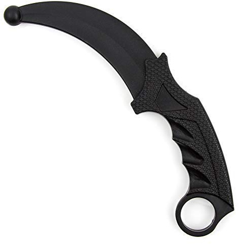 MACS 8.75'' Karambit Martial Arts Black Plastic Blunt Self Defense Training Knife