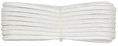 Corderie Italiane 006069225 Treccia ecopol bianca, 5 mm - 10 mt, corda multiuso, stabilizzata ai raggi U.V., resiste a intemperie, rottura 140 kg