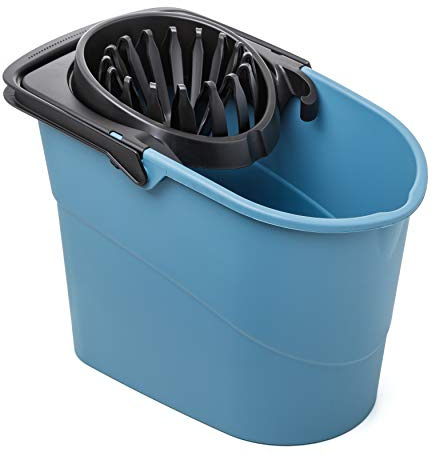 Tatay Cubo de Fregona Spider, de PP, Libre de BPA, Escurridor por Presión, Sin Salpicaduras, Fabricado en España, Color Ocean