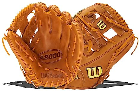 WILSON 2021 A2000 DP15 Infield Baseballhandschuh, 29,2 cm, Sattelbraun, für Rechtshänder