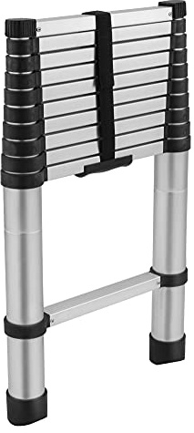RecPro RV Aluminum Telescoping Ladder | Collapsible Extension Ladder (10.5 F) Silver