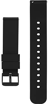 Cobee Silicone Watch Bands, Quick Release Waterproof Soft Rubber Replacement Straps with Black Plated Stainless Steel Buckle Smart Watch Straps Sport Watchbands Wrist Straps for Men Women(22mm-Black)
