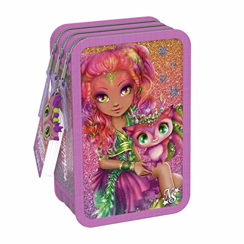 Nebulous Stars Federmäppchen mit 3 Fächern Hazelia - geräumiges Mäppchen für Schule und Büro, Stifte, Marker und Schreibutensilien übersichtlich aufbewahren, ideal für Kinder, Jugendliche ab 6 Jahren