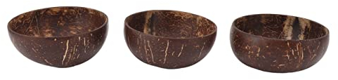 Kokosnussschalen-Set, Polierte Kokosnussschale, Reisschale, Dessert, Zucker, Wasser, Frühstücksschale, Kokosnussschale, Schale für Reis, Dessert, Salat, Frühstück