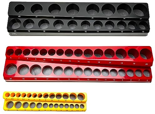 Alkan Magnetic Socket Holder Set for 75 Inserts 1/4 3/8 1/2