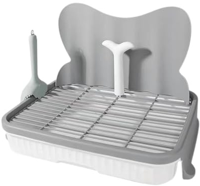 Sharplace Bac à litière pour Chien, bac à litière pour Chiot, urinoir, Pot d'entraînement, d'entraînement pour Animaux de Compagnie, Plateau de Toilette, Gris