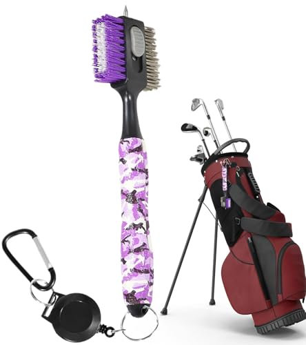 Golfschläger-Reiniger, Golfschlägerbürste, Golfzubehör, neue Schläger-Reinigungsbürste, Golfkopf, doppelseitige Reinigungsbürste, Nylon-Stahlborstenbürste, kleines Netz
